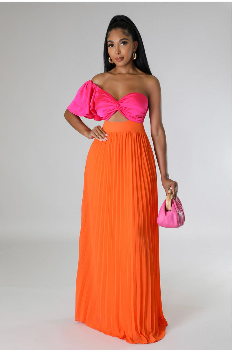 Kayla’s Essence (orange) (pink) (dress)